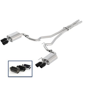 Ford Mustang Performance Exhaust - Rear - Ford Racing - Extreme Cat Back with Dual Rear Exit - Black Chrome - `18-`27